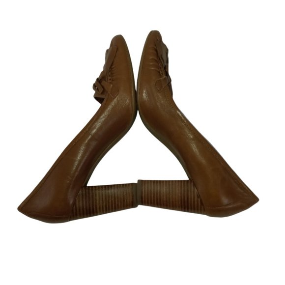 Franco Sarto Fringe Shoes Pumps Leather "L-Hopi" Womens Size 8 High Heels - Picture 2 of 8